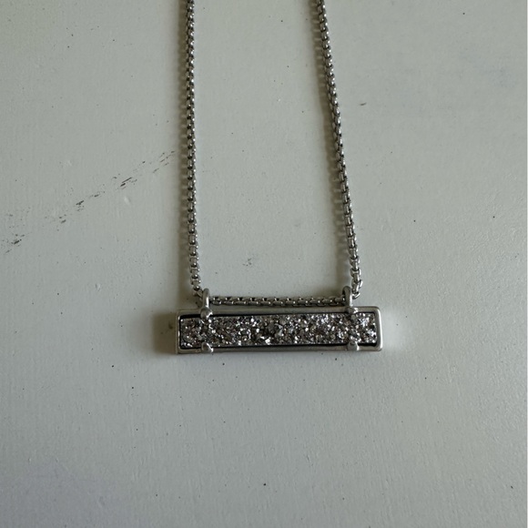 Kendra Scott silver pendant necklace in Platinum Drusy - Picture 2 of 5